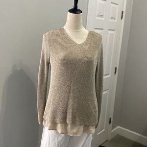 Light tan sparkly sweater from Chico’s